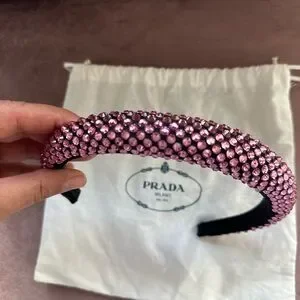 Prada | Accessories | Prada Black And Pink Crystal Headband  display picture 3